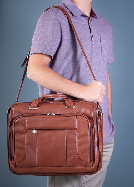 RIVER WEST | 15" Leather Laptop Briefcase