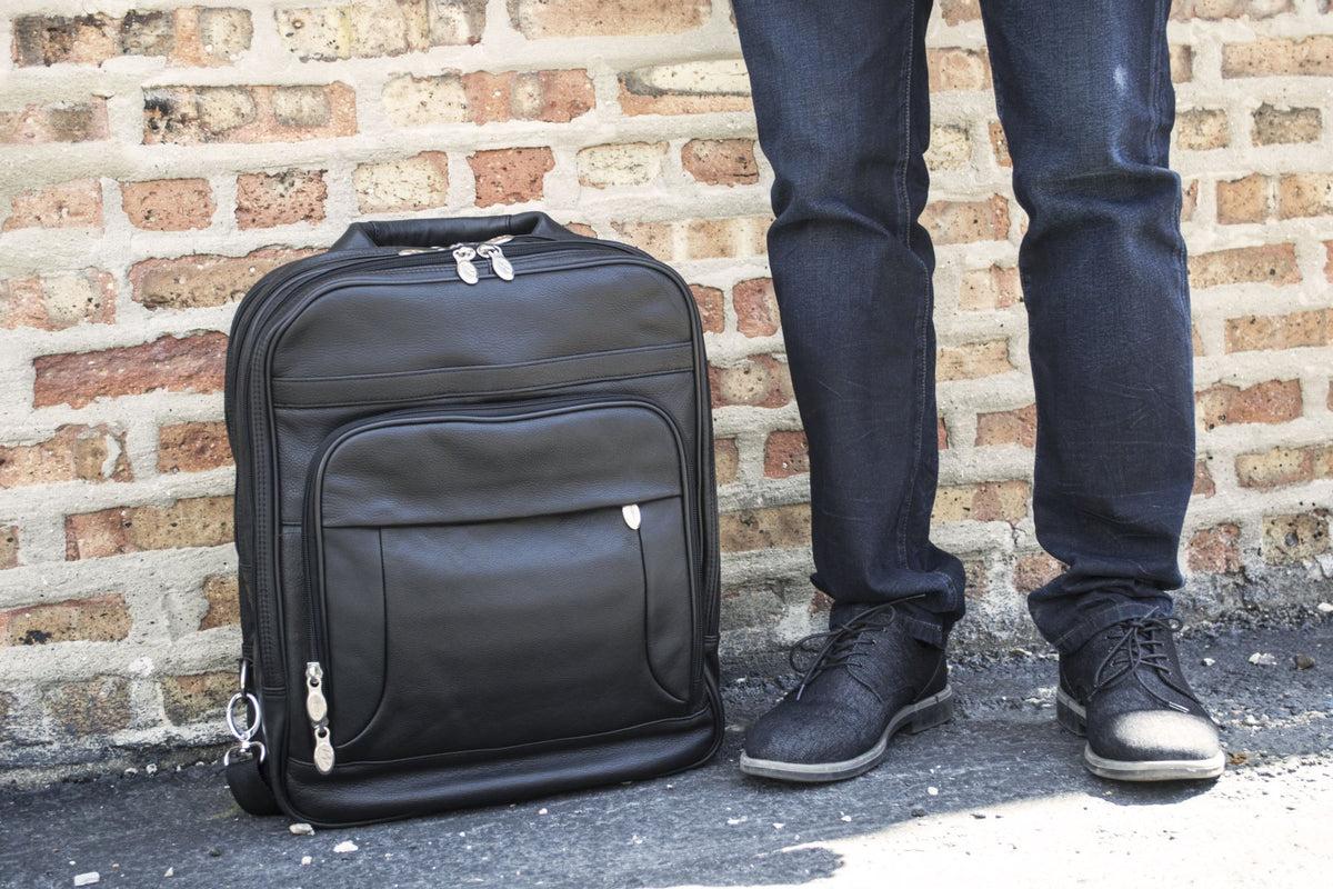 Premium 15” Leather 3-Way Laptop Backpack