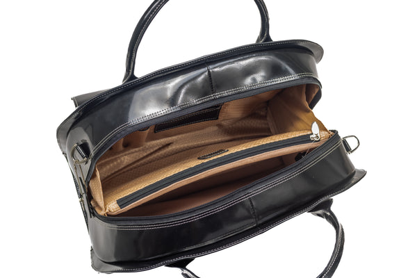 GLEN ELLYN | 15” Leather Detachable-Wheeled Laptop Case