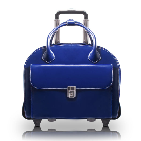 GLEN ELLYN | 15” Leather Detachable-Wheeled Laptop Case