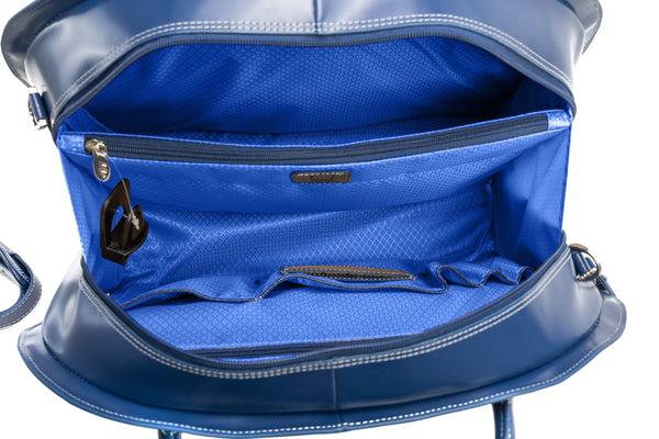GLEN ELLYN | 15” Leather Detachable-Wheeled Laptop Case