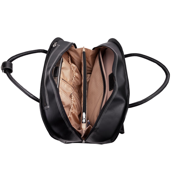 GRANVILLE | 15” Leather Wheeled Laptop Briefcase