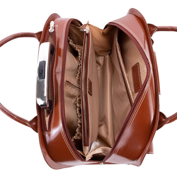 EDGEBROOK | 15” Leather Wheeled Laptop Briefcase