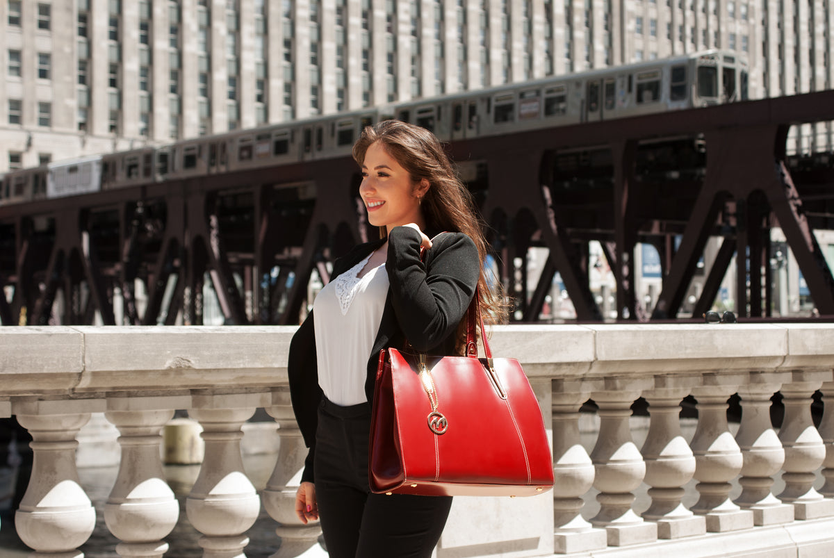 ALDORA | Classic Leather Tablet Tote Bag – McKleinUSA