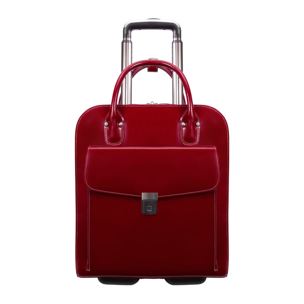 UPTOWN | 15” Leather Vertical Wheeled Laptop Briefcase