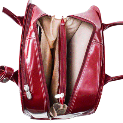 UPTOWN | 15” Leather Vertical Wheeled Laptop Briefcase