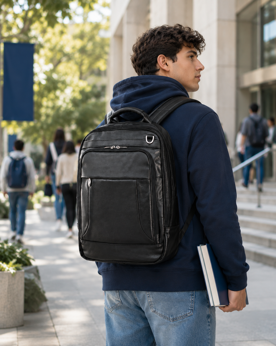 build laptop backpack Premium 15” Leather 3-Way Color:Pot O' Gold (TRO Exclusive)* 50-75lbs Bellroy Via Backpack | Perfect for tournaments