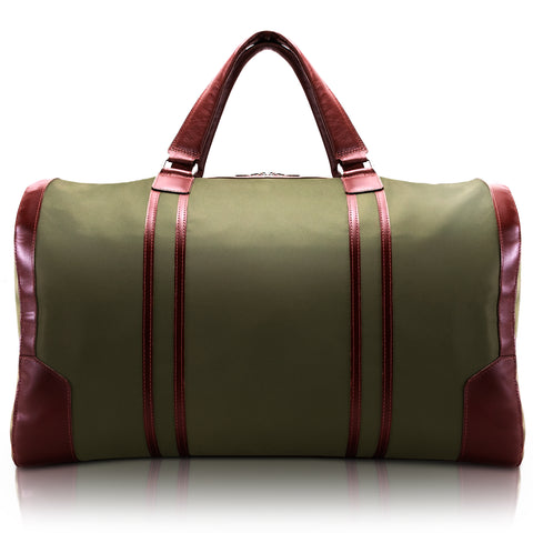 Green Nylon Carry-All Duffel Front View