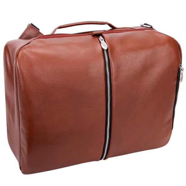 Elegant Brown Leather Backpack McKlein USA