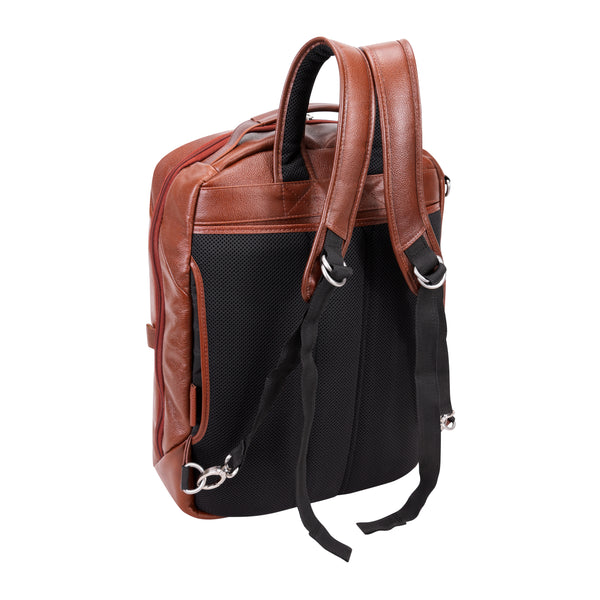 Brown Leather Men's Backpack - McKlein USA