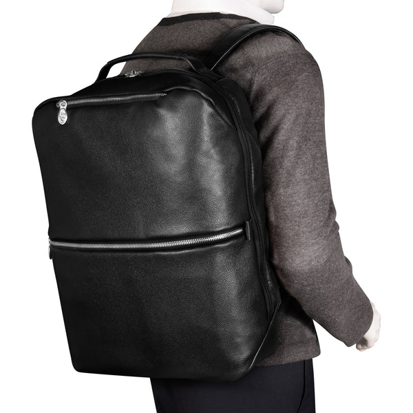 Stylish Leather Backpack with Adjustable Straps
