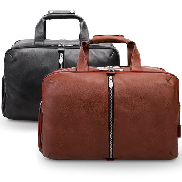 Premium Leather 17" Laptop Duffel Bag