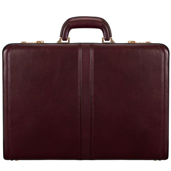 Classic Burgundy Leather Executive Briefcase