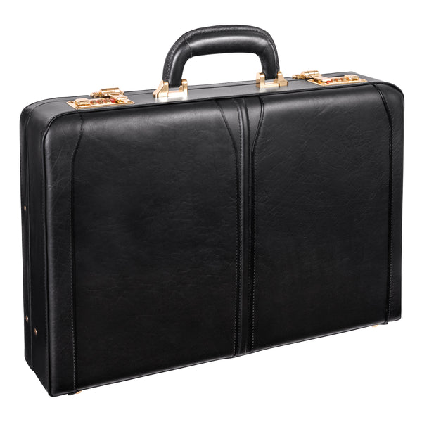 Stylish Black Leather Men's Work Briefcase