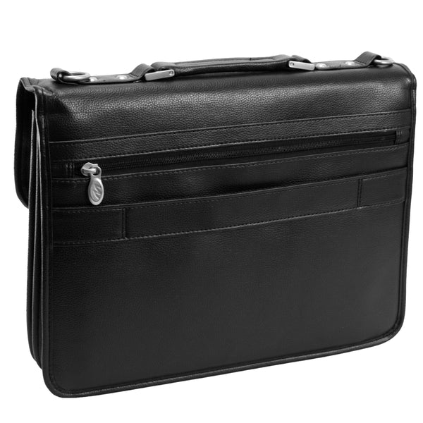 Elegant Leather Detachable-Wheeled Laptop Case - Chicago Excellence
