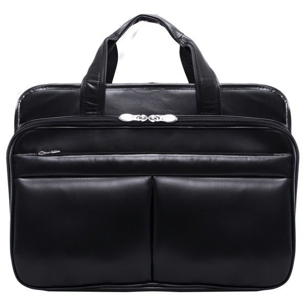 WALTON | 17” Leather Expandable Laptop Briefcase