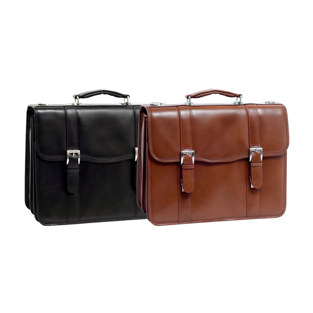 Sleek 15” Leather Laptop Briefcase - Professional Elegance – McKleinUSA