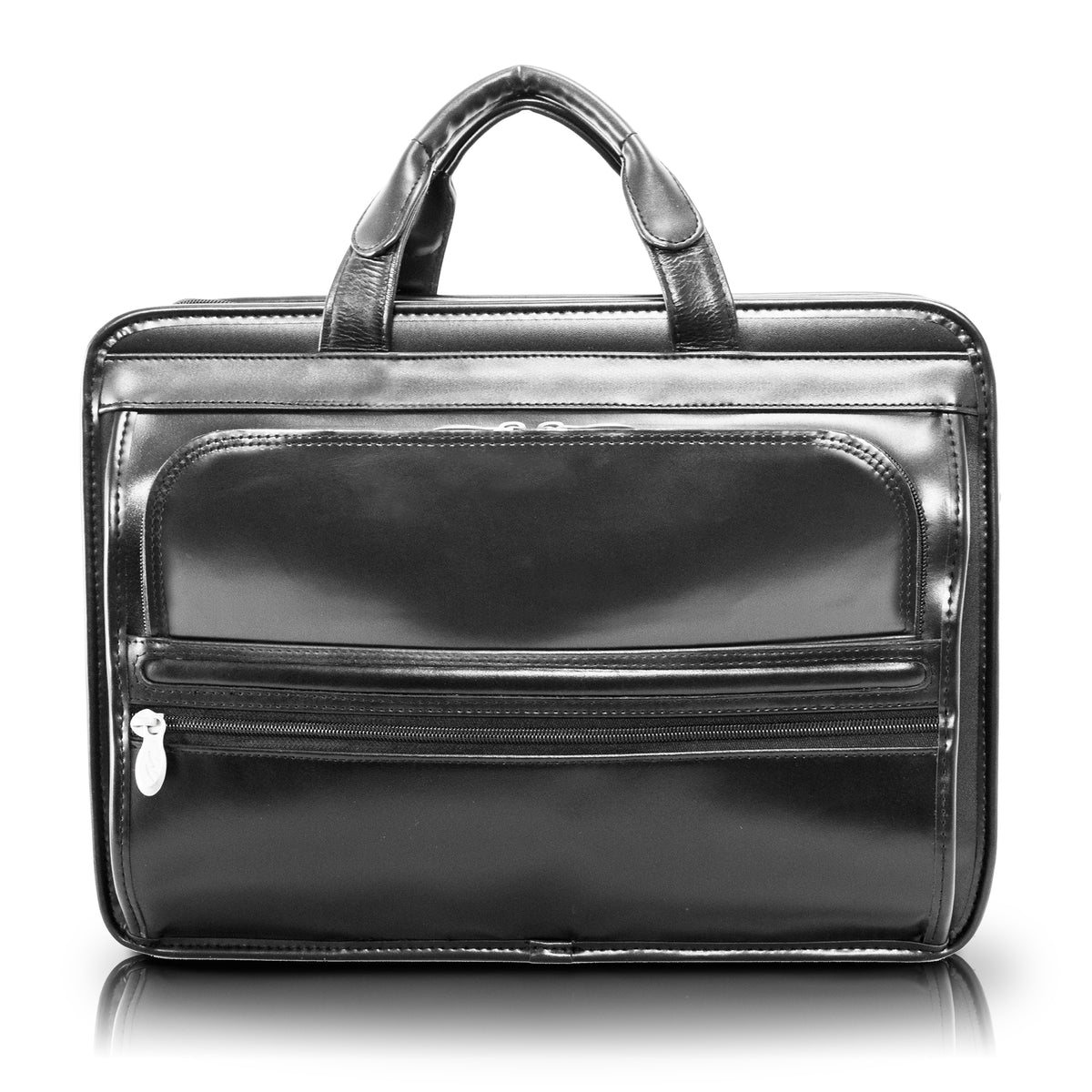 ELSTON | 15” Leather Dual-Compartment Laptop Briefcase – McKleinUSA