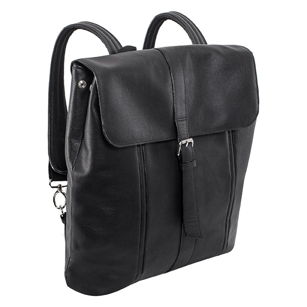 bugatti bello leather backpack 87965 (Black) Leather Laptop Backpack