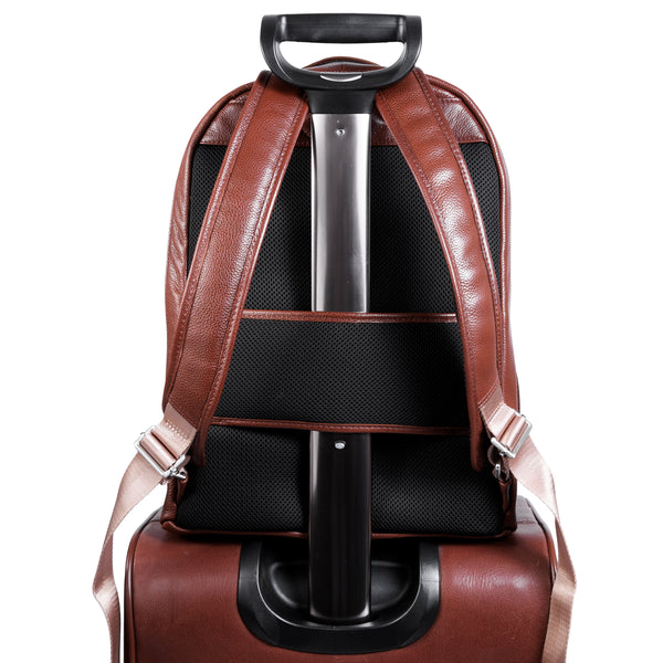 Functional 15” Leather Dual-Compartment Bag