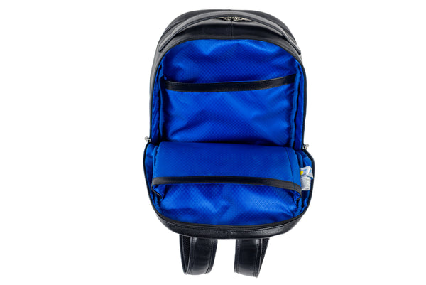 Parker: Sleek Dual-Compartment Backpack Interior 