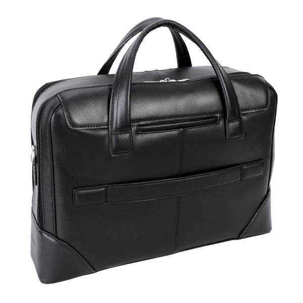 HARPSWELL | 17” Leather Dual-Compartment Laptop Briefcase