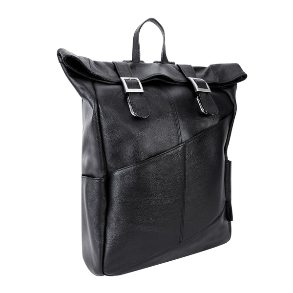 Professional Leather 17” Dual-Access Tech Bag