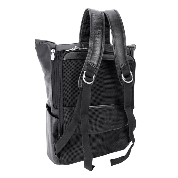 Elegant 17” Leather Dual-Access Bag