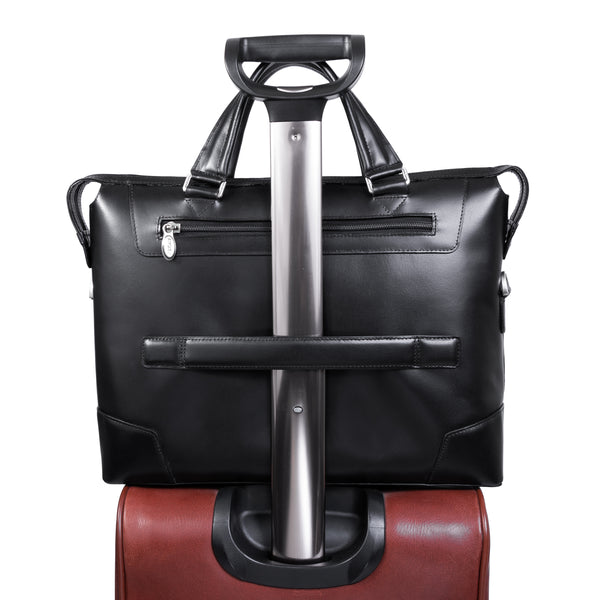 ARCADIA | 17” Leather Slim Laptop Briefcase