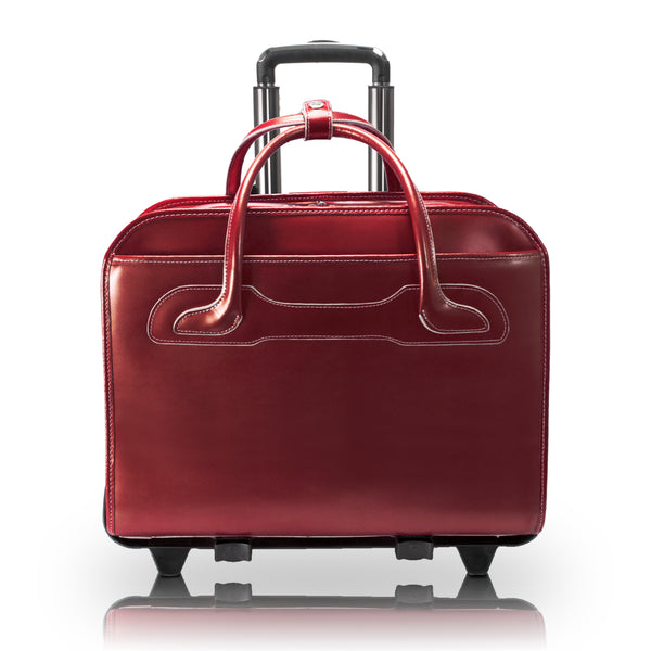 Willowbrook 9498 Leather Wheeled Laptop Bag - McKleinUSA