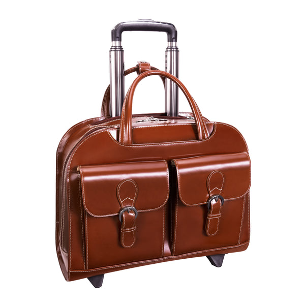 Leather Laptop Bag for Women - Exterior