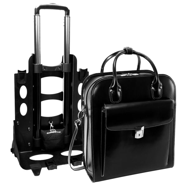 Vertical Laptop Case by La Grange - 15” Premium Black Leather