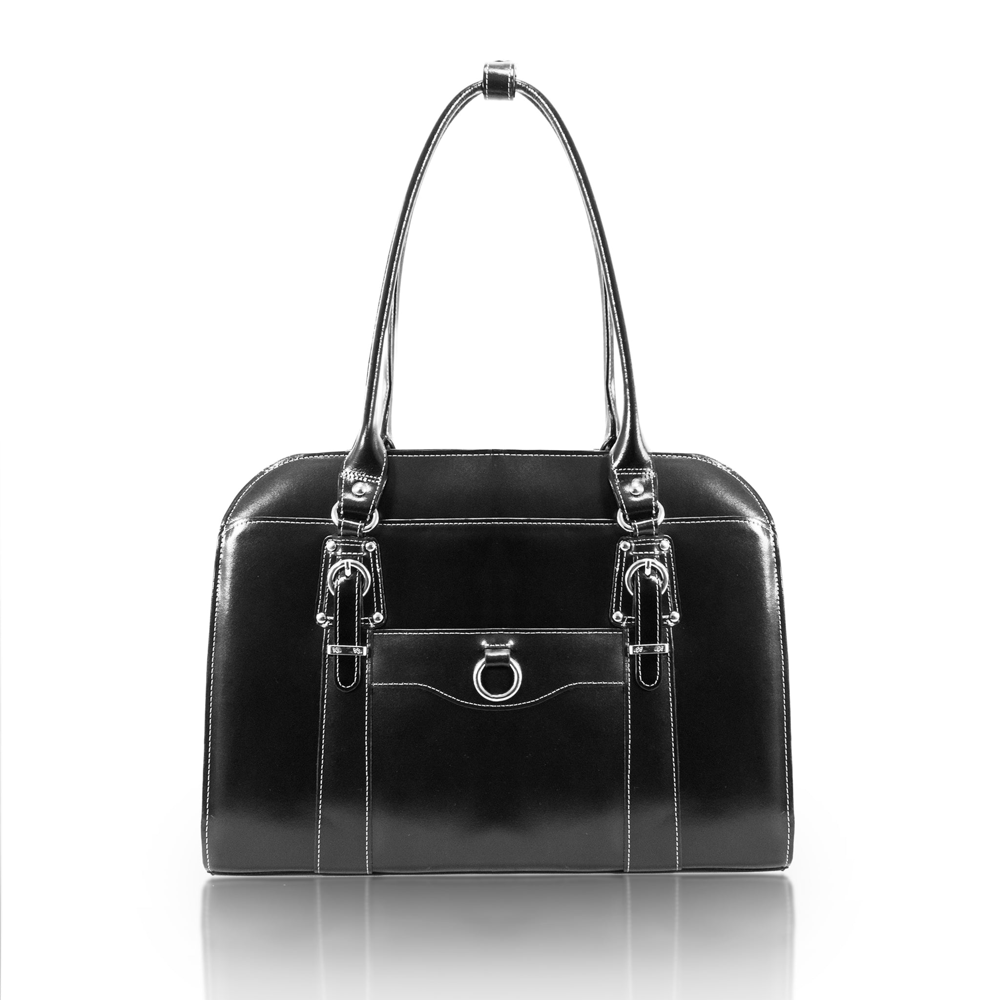 Elegant 14” Leather Laptop Briefcase