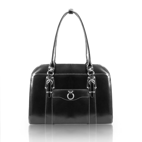 Elegant 14” Leather Laptop Briefcase