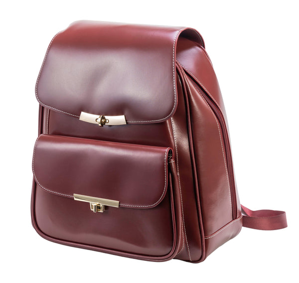 Chic 11" Leather Laptop Tablet Backpack