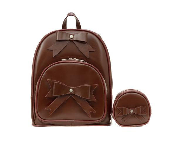 Chic Brown Leather Women's Backpack
