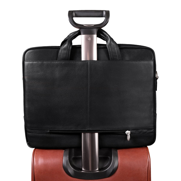 BRIDGEPORT | 17" Large Leather Laptop & Tablet Briefcase