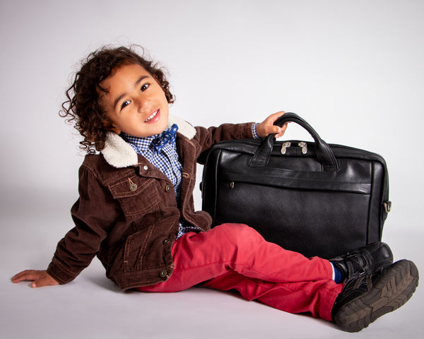 BRIDGEPORT | 17" Large Leather Laptop & Tablet Briefcase