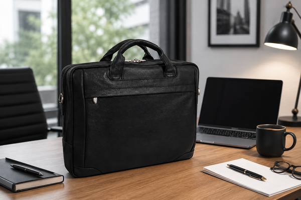MONTCLARE | 13" Leather Laptop & Tablet Briefcase