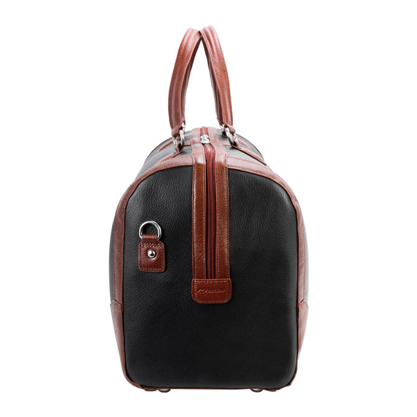 KINZIE | Leather Two-Tone Carry-All Tablet Duffel