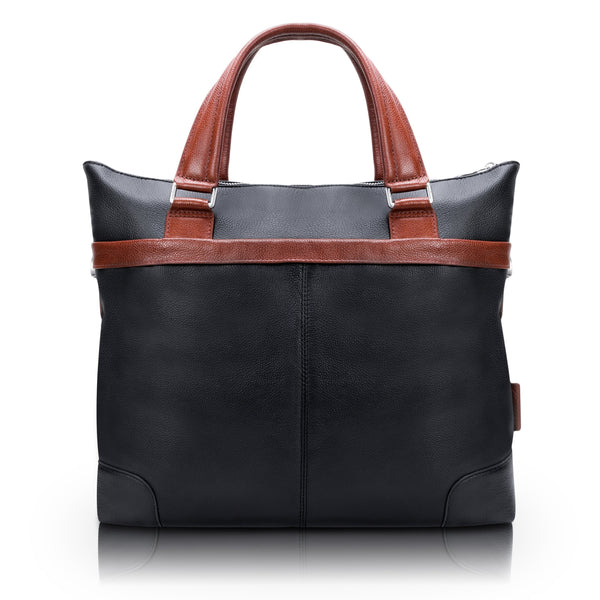 EASTWARD |  15” Leather Two-Tone Tablet & Laptop Briefcase