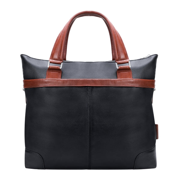 EASTWARD |  15” Leather Two-Tone Tablet & Laptop Briefcase