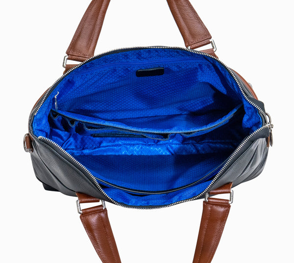 EASTWARD |  15” Leather Two-Tone Tablet & Laptop Briefcase