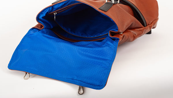 ELEMENT | 17” Leather Two-Tone Flap Over Laptop Backpack