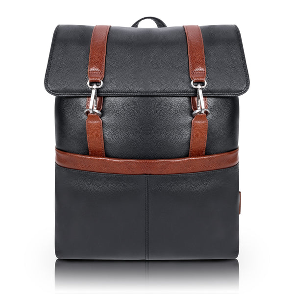 ELEMENT | 17” Leather Two-Tone Flap Over Laptop Backpack