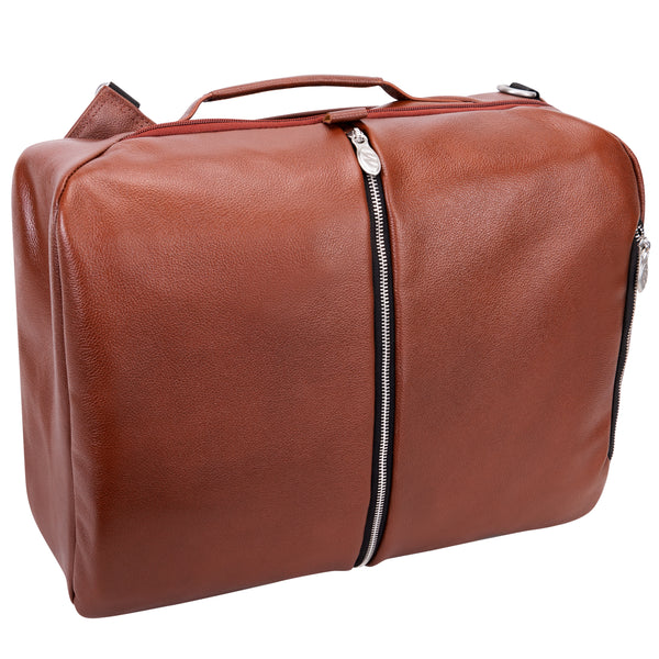 EAST SIDE | 17” Leather 2-In-1 Laptop Cross-Body & Backpack
