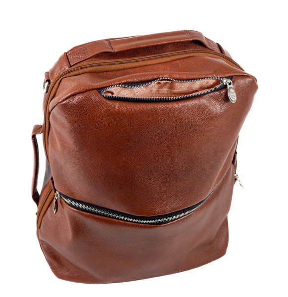 EAST SIDE | 17” Leather 2-In-1 Laptop Cross-Body & Backpack