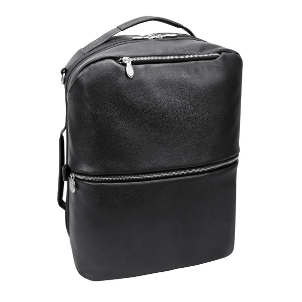EAST SIDE | 17” Leather 2-In-1 Laptop Cross-Body & Backpack