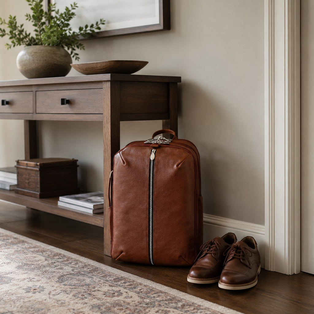 17” Leather Carry-All: Weekend Laptop Backpack – McKleinUSA