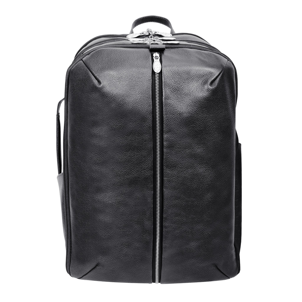 all-leather backpack laptop 90 McKlein South Shore 17" Leather, Carry-All, Laptop & Tablet Overnight Backpack Black